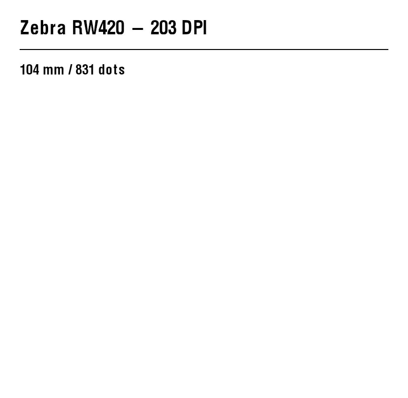 ZPL preview: Zebra RW420: ZPL guide