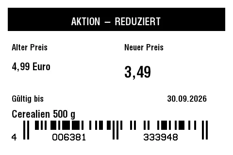 Vorschau von Aktions-/Sonderpreis-Etikett