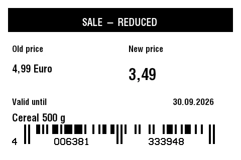 Preview of Promotional / Sale Price Label