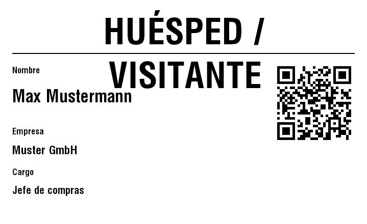 Vista previa de Identificador de nombre/visitante