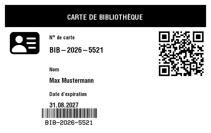 Aperçu de Carte de bibliothèque