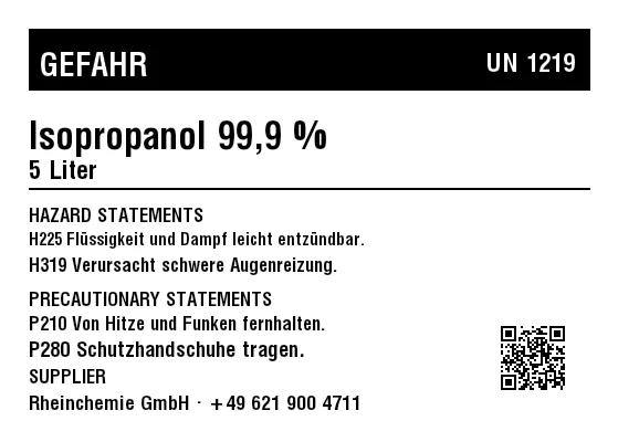 Preview of Chemical Label