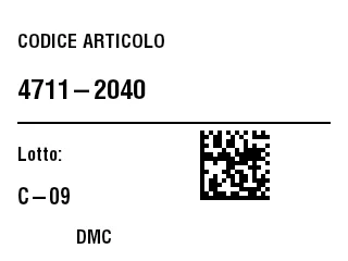 Anteprima di Etichetta DataMatrix per minuteria