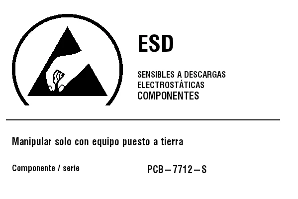 Vista previa de Etiqueta de advertencia ESD