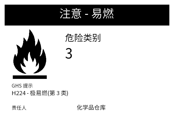 预览：危险品易燃标签