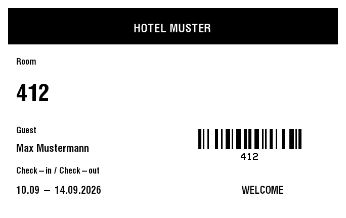 Preview of Hotel Key Card