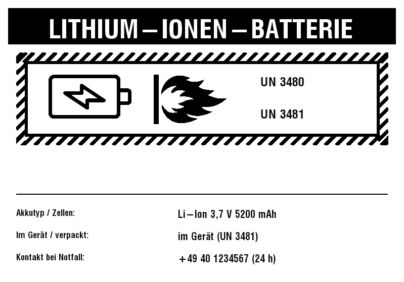 Vorschau von Lithium-Batterie-Kennzeichnung (UN 3480/3481)