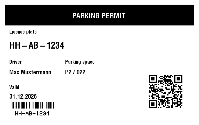 Preview of Parking Permit