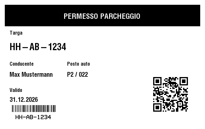 Anteprima di Permesso di parcheggio