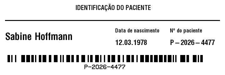 Prévia de Pulseira de paciente