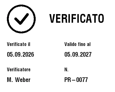 Anteprima di Bollino di verifica / taratura