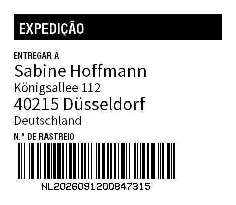Prévia de Envio com fonte personalizada