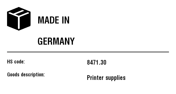 Preview of Country of Origin Label (Made in)