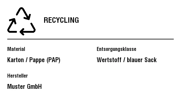 Vorschau von Verpackungs- / Recycling-Etikett