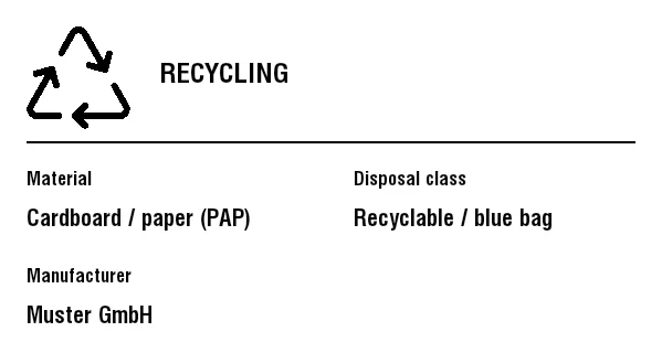 Preview of Packaging / Recycling Label