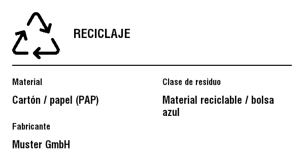 Vista previa de Etiqueta de envase / reciclaje