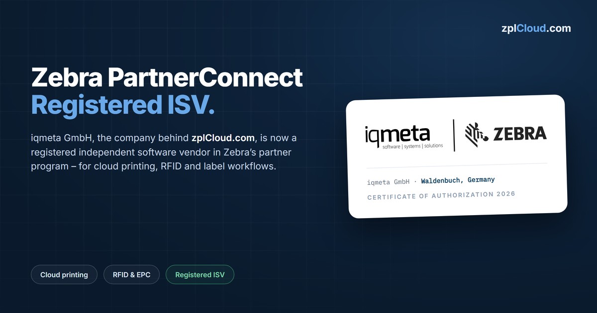 iqmeta GmbH joins Zebra Technologies' PartnerConnect program